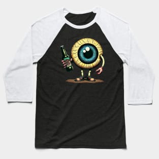 Drinking Eyeball Baseball T-Shirt